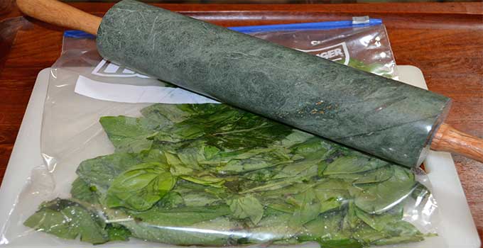 basil with rolling pin image
